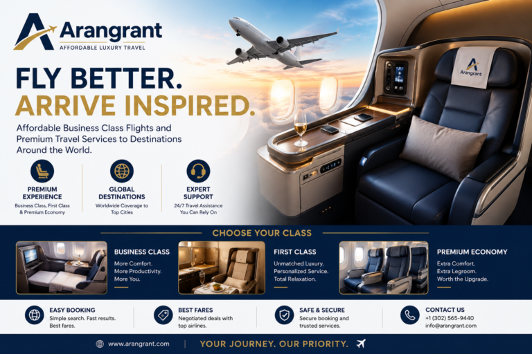Arangrant: Affordable Business Class Flights and Premium Travel Services