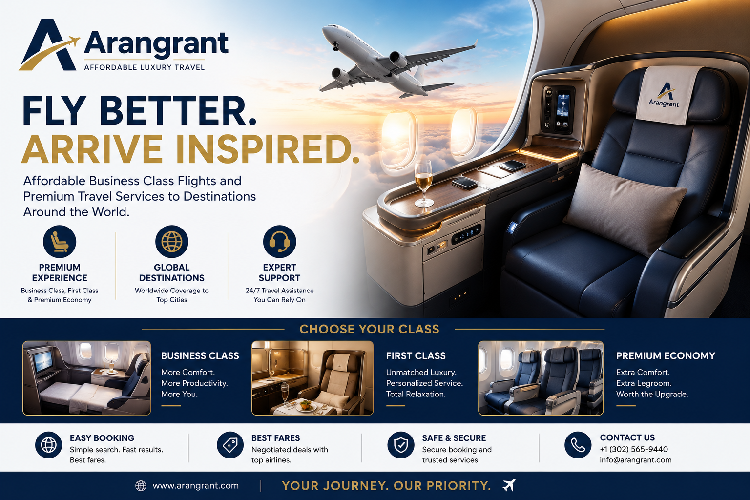 Arangrant: Affordable Business Class Flights and Premium Travel Services